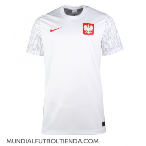 Camiseta Polonia Primera Equipación Replica Mundial 2022 para mujer mangas cortas